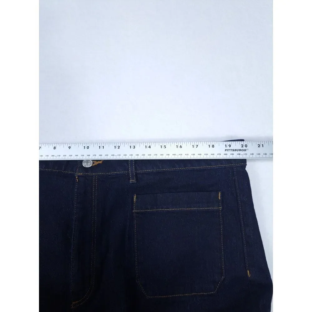 Ann Taylor Loft Jeans Woman's 34 ACT‎ 40 Dark Indigo Blue The Wide Leg High Rise - Picture 10 of 13